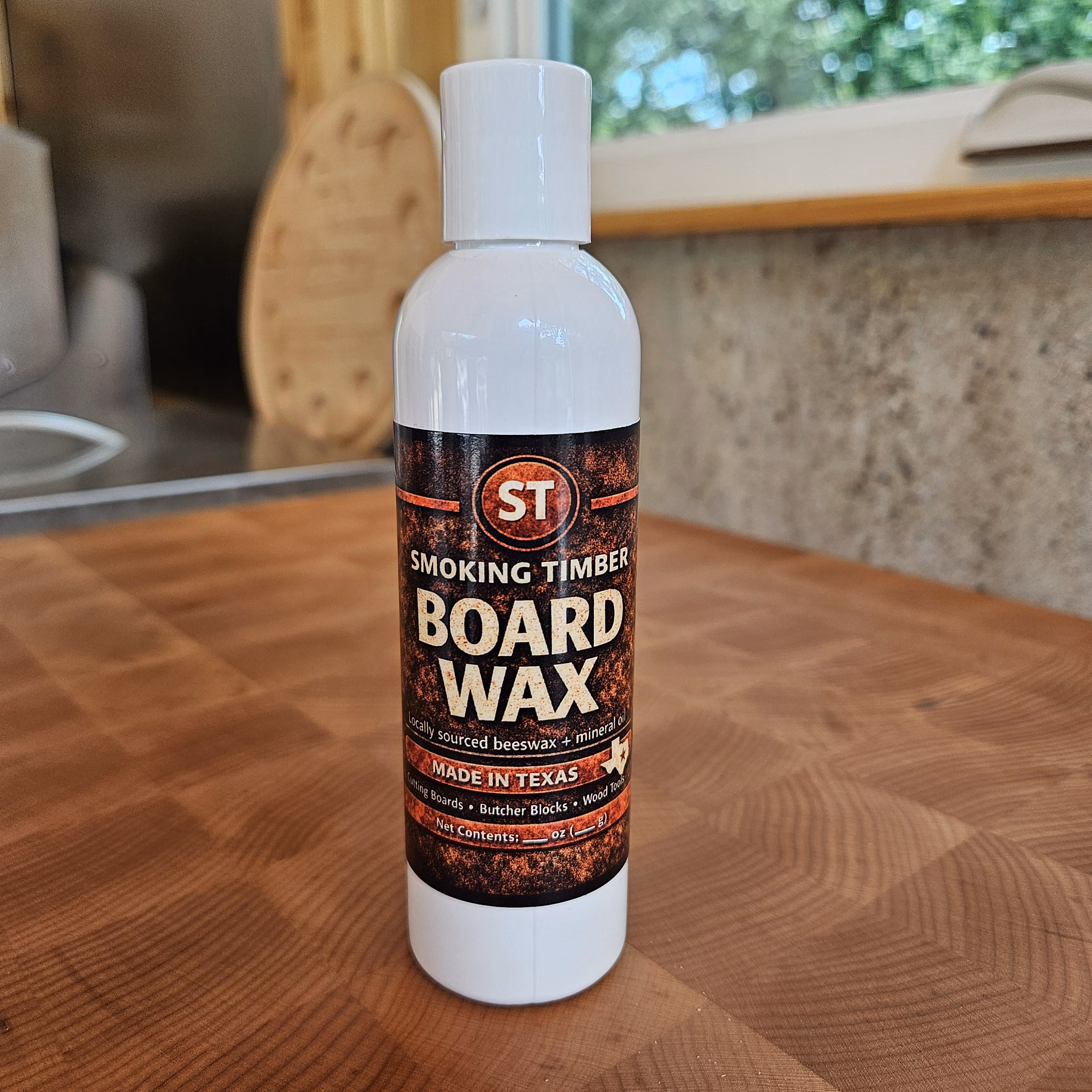 Smoking Timber board wax label for cutting boards butcher blocks and wood tools