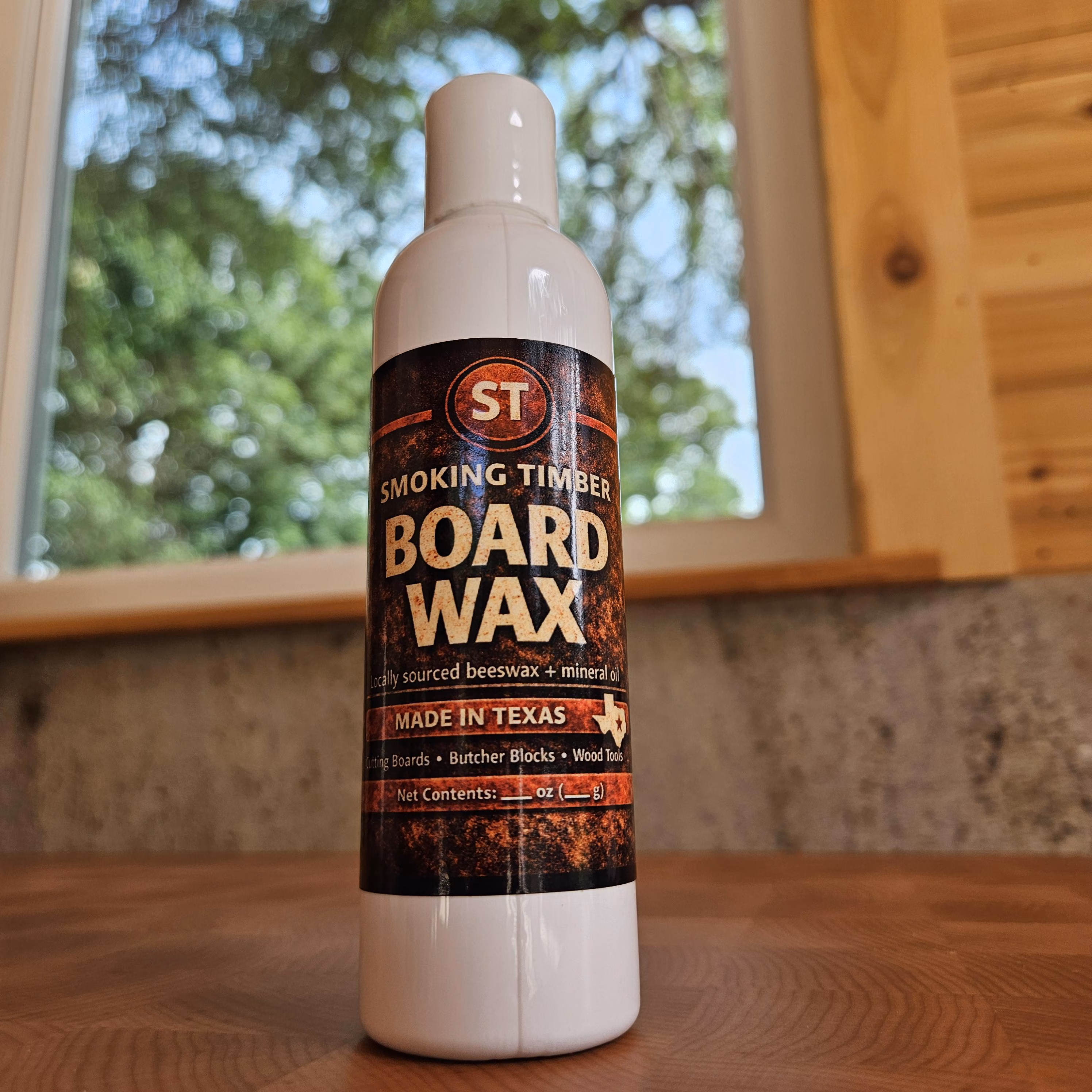 Smoking Timber board wax label for cutting boards butcher blocks and wood tools