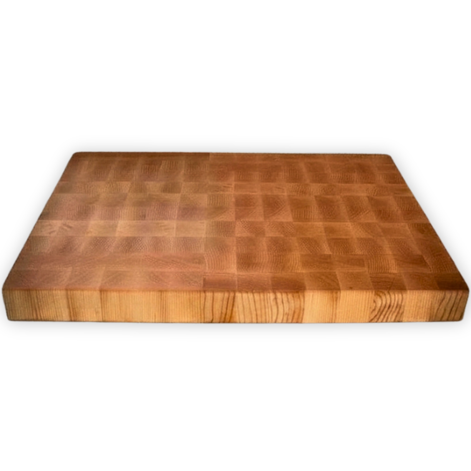 Large end grain maple cutting board for heavy prep and serving